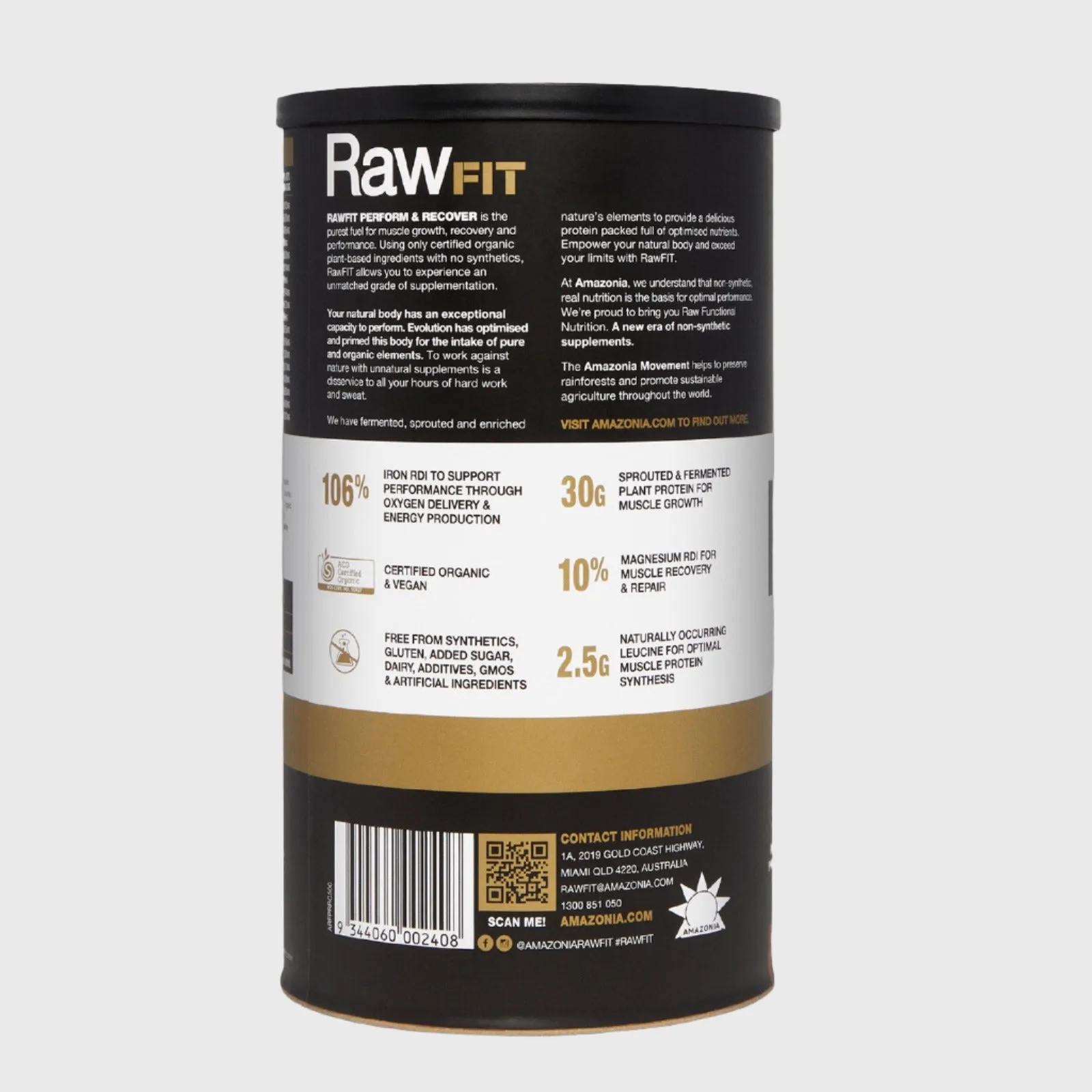 Amazonia - RawFIT Plant Protein Perform & Recover Rich Chocolate