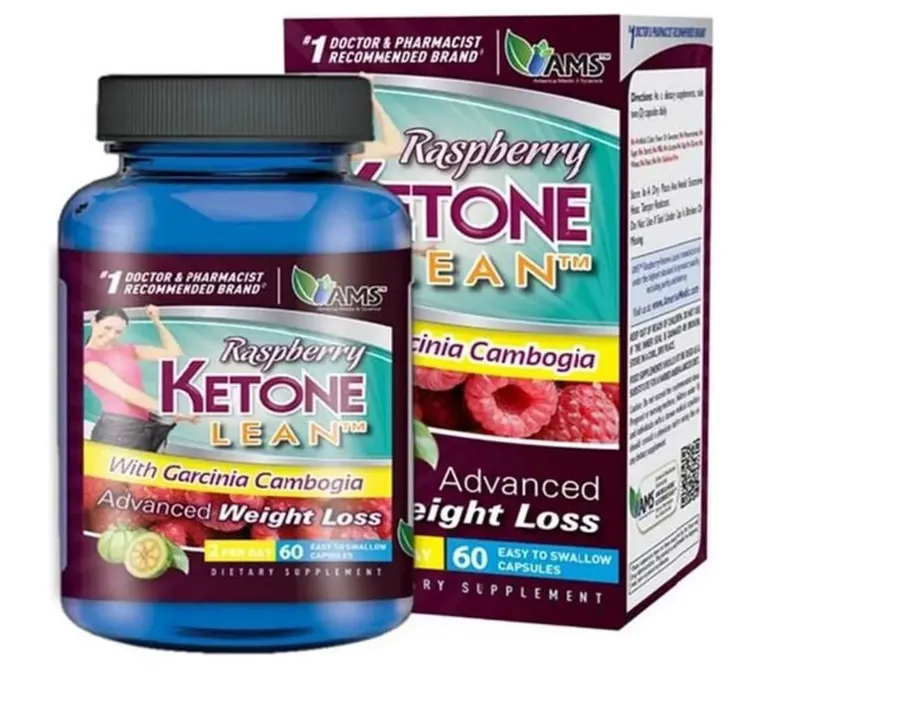 AMS Raspberry Ketone Lean Capsules, Weight Loss Supplement With Garcinia Cambogia, Pack of 60's