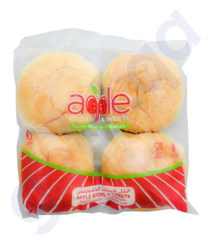 APPLE BURGER BUNS 1X4PCS