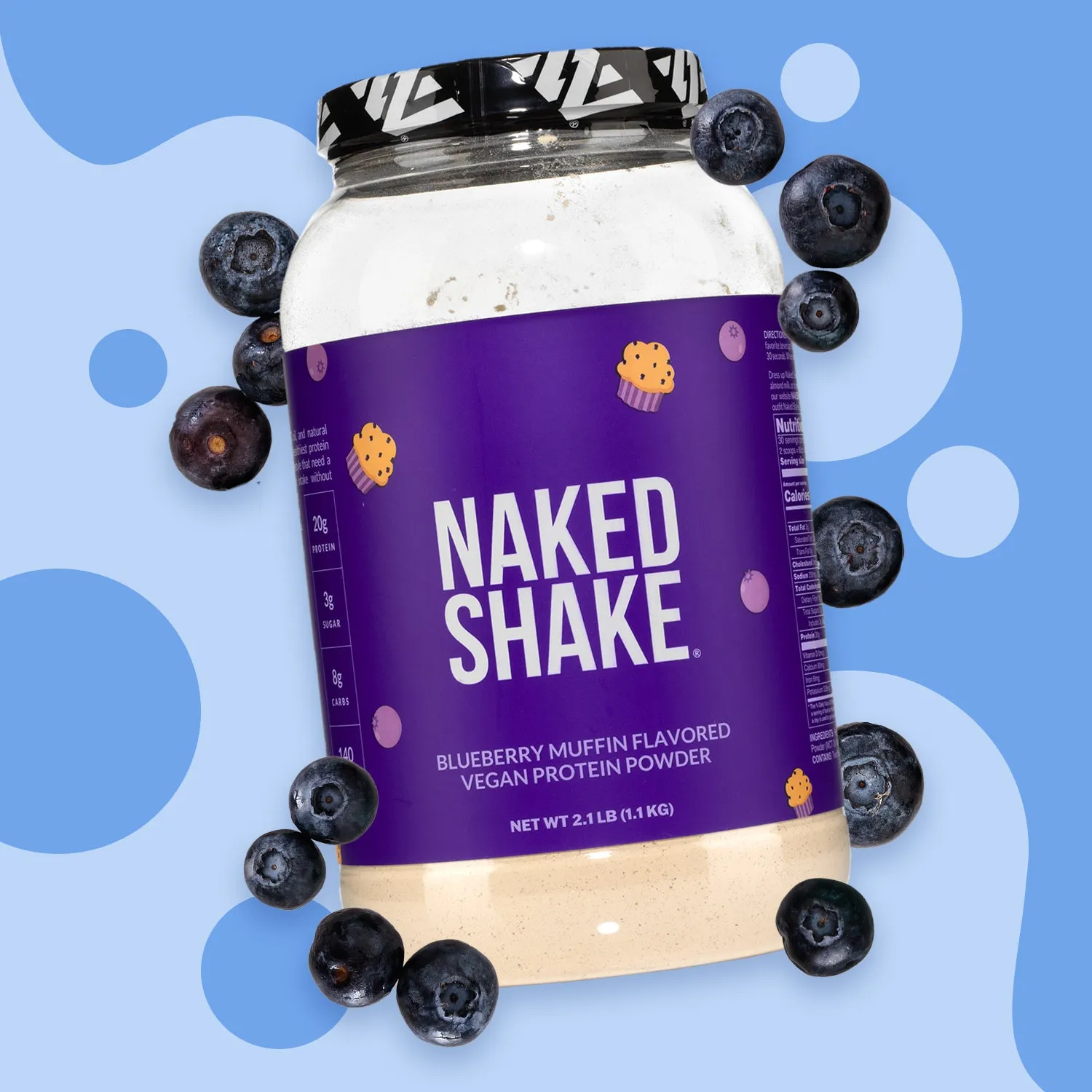 Blueberry Muffin Protein Shake | Naked Shake - 30 Servings