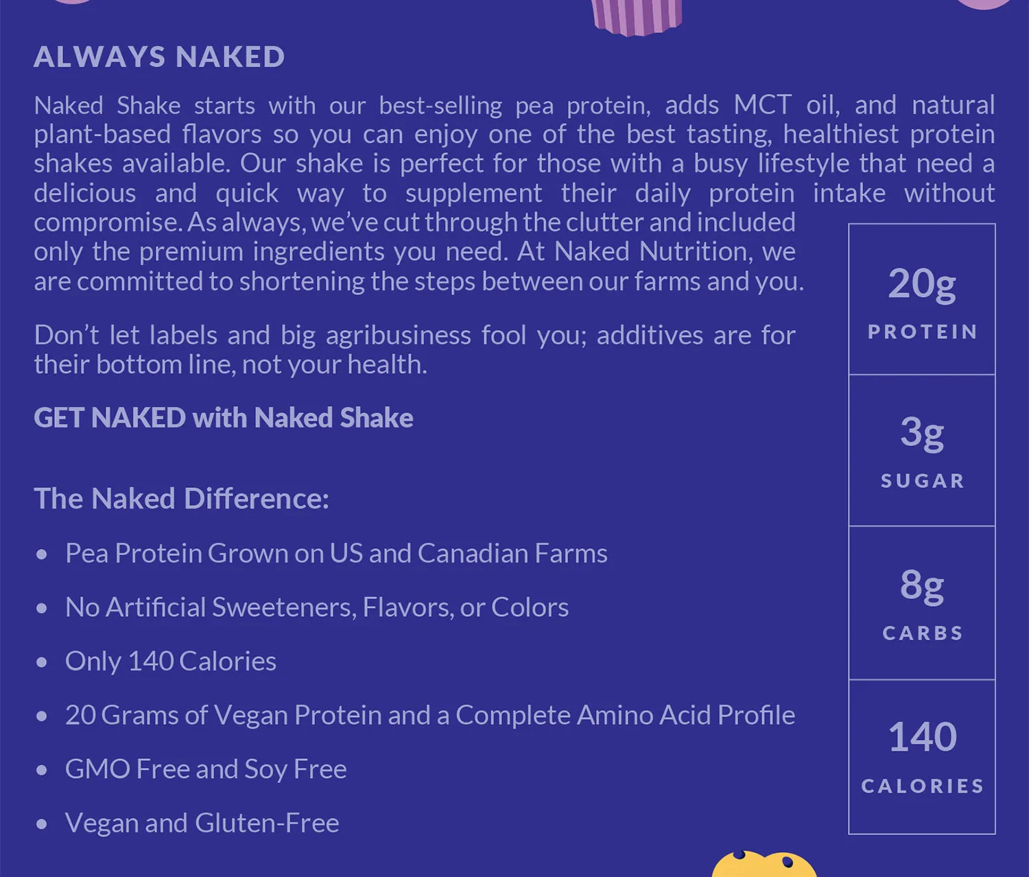 Blueberry Muffin Protein Shake | Naked Shake - 30 Servings