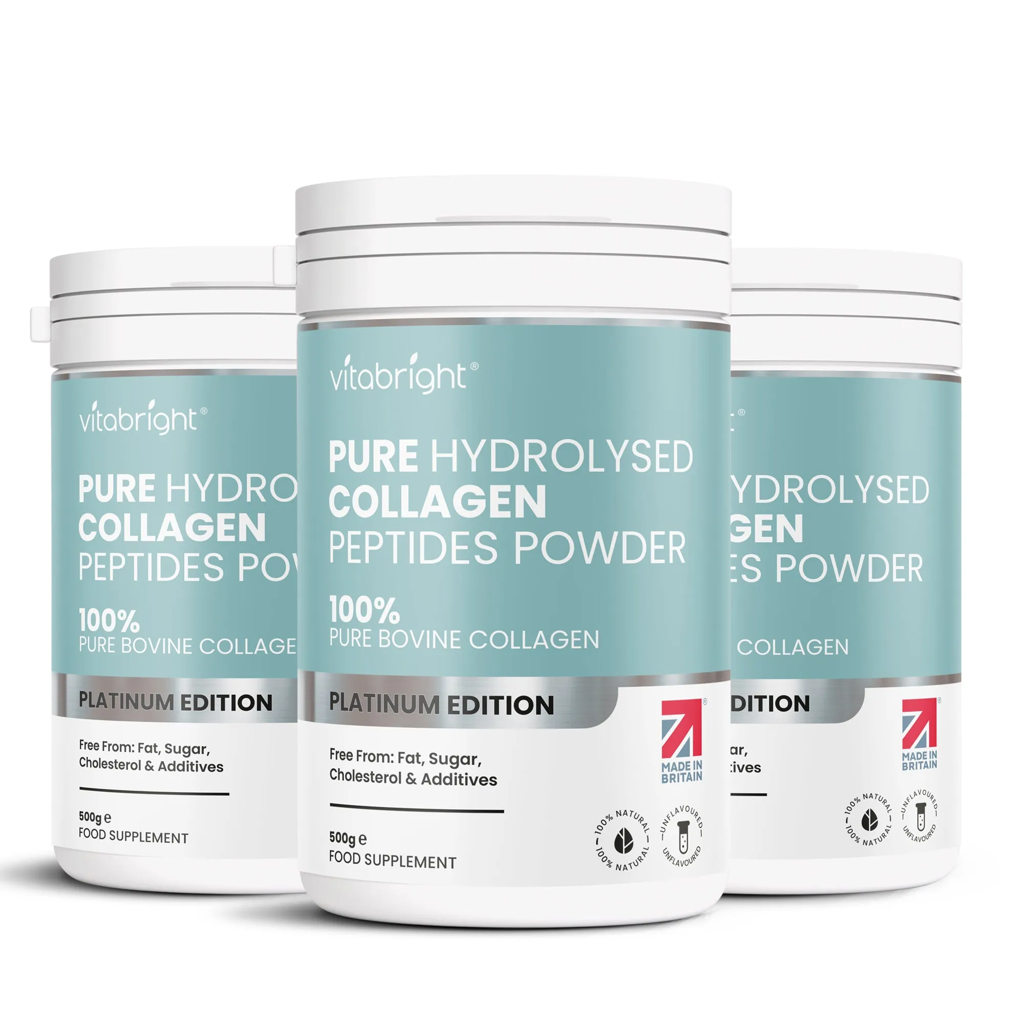 Bovine Collagen Peptides Powder 50 Servings - 500g - 100% Pure & Hydrolysed