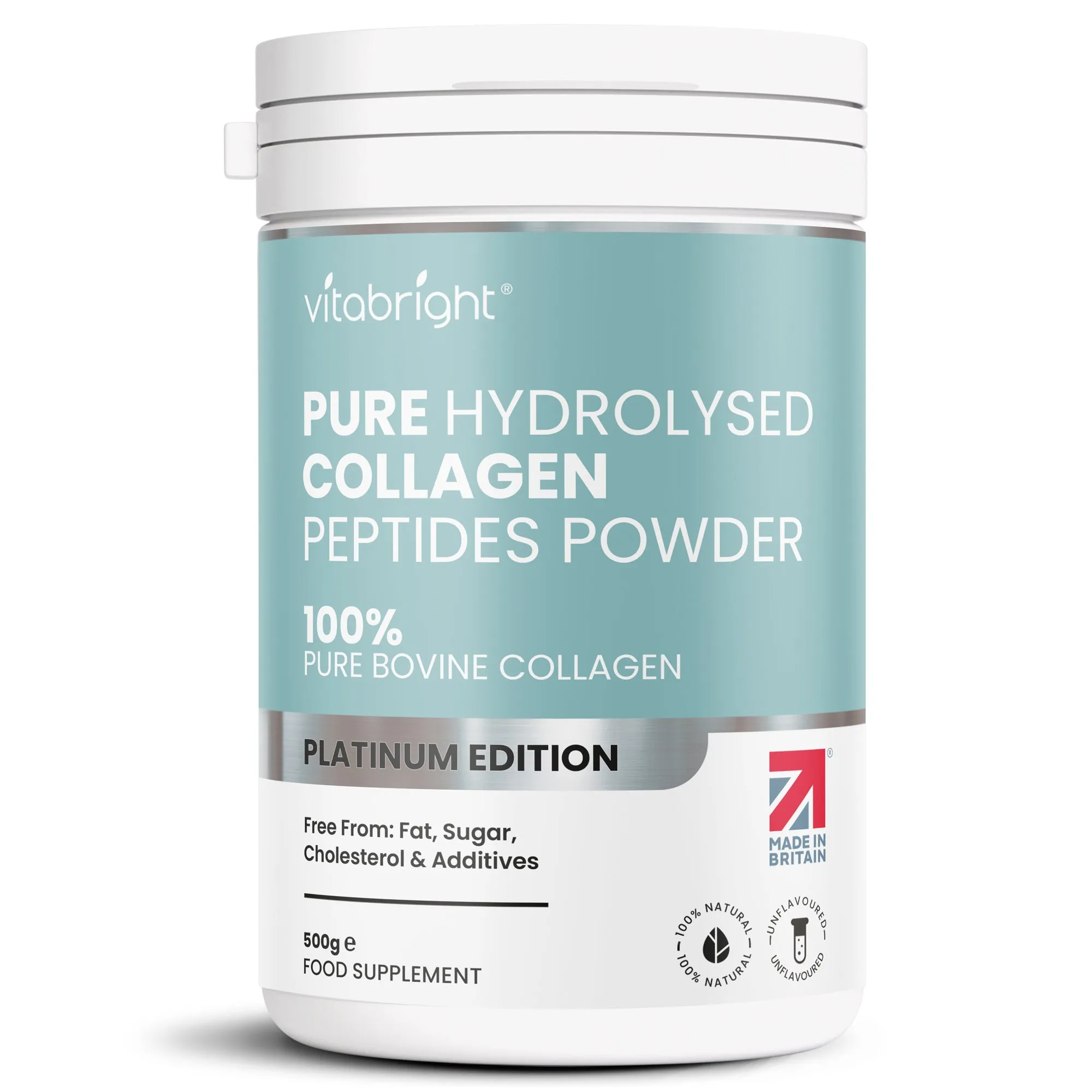 Bovine Collagen Peptides Powder 50 Servings - 500g - 100% Pure & Hydrolysed