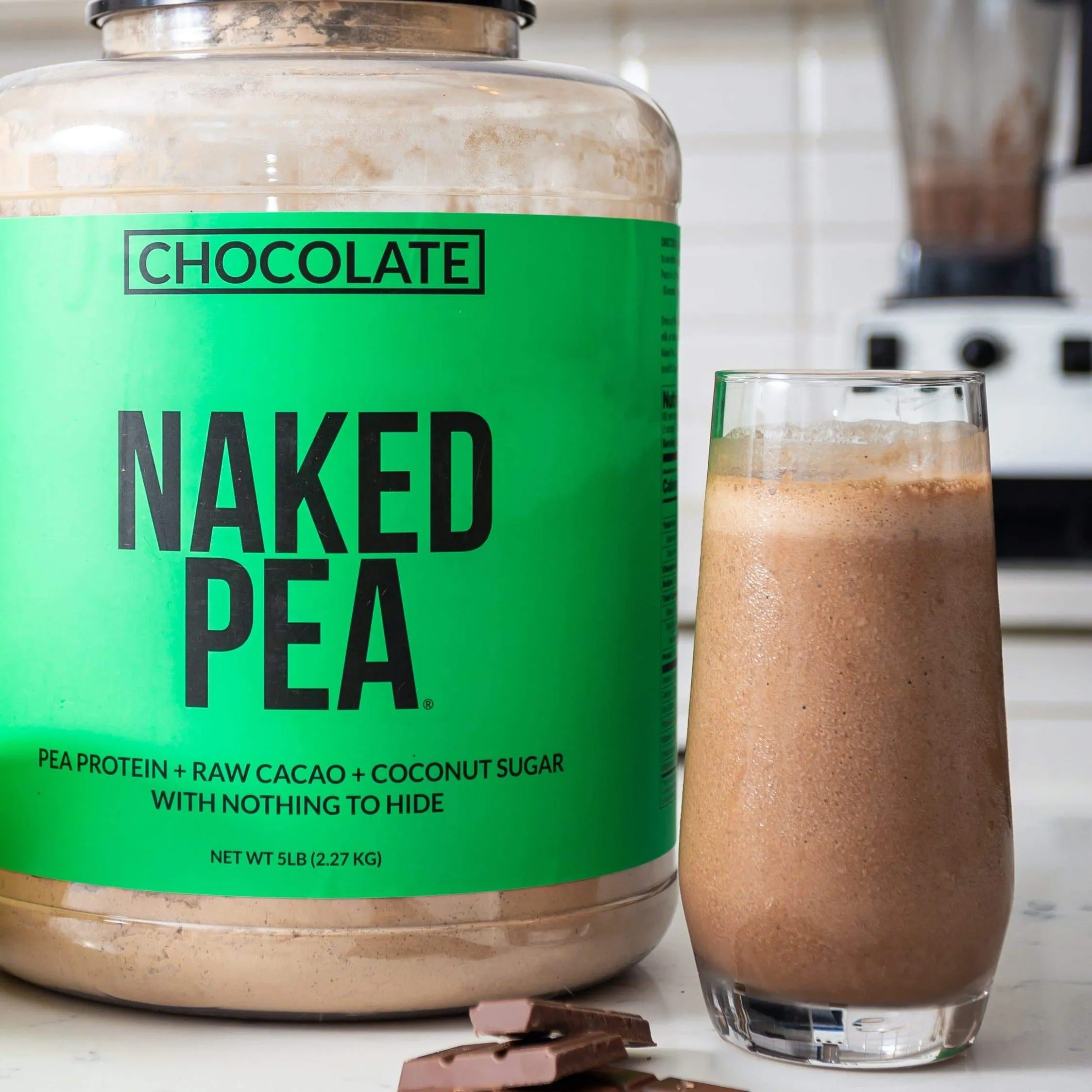 Chocolate Pea Protein Powder | Naked Chocolate Pea - 5LB