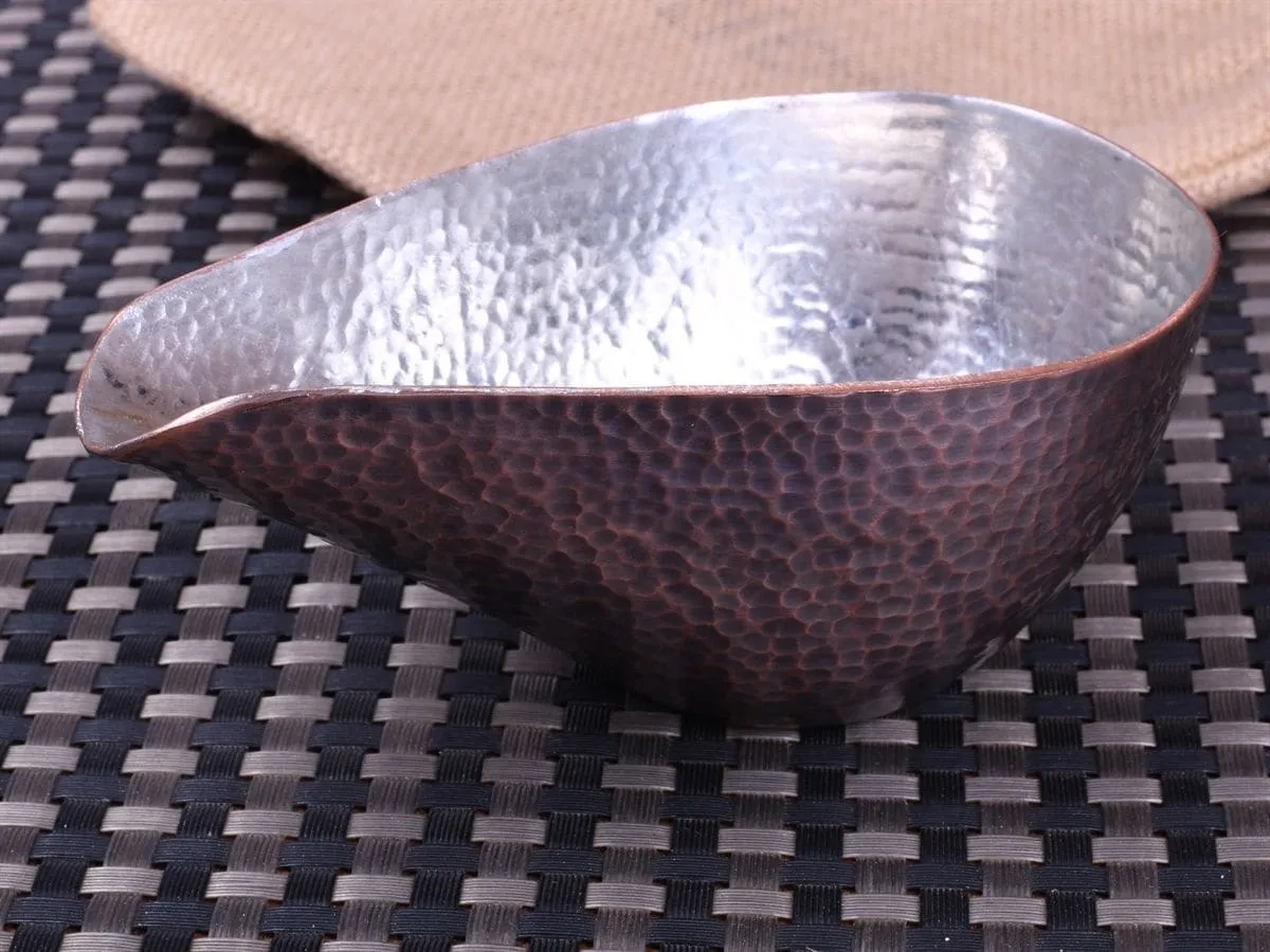 De Kulture Hand Beaten Copper Sake bowl and Server For Serving Sake Snacks Serving Bowl