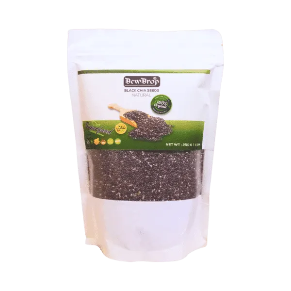 DEWDROP NATURAL BLACK CHIA SEEDS 250G