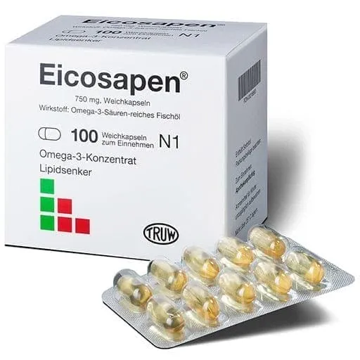 Fish oil rich in omega-3 acids, EICOSAPEN soft capsules