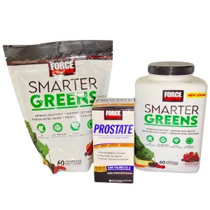 Force Factor Smarter Greens Soft Chew & Prostate Softgels (35 Pcs Lot)