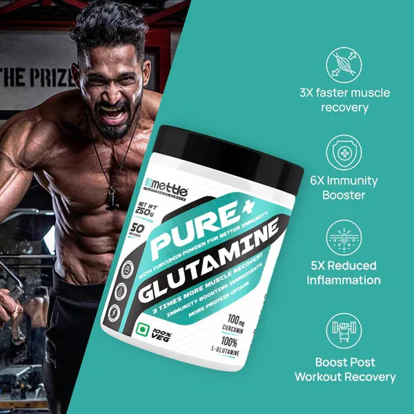 GetmyMettle Pure   Glutamine With Curcumin Powder for Better Immunity