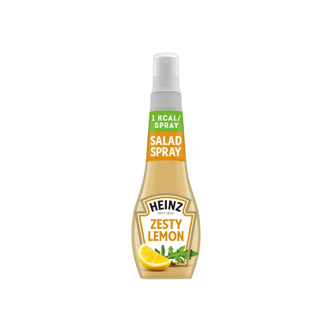 Heinz Zesty Lemon Salad Dressing Spray 200ml | Low-Calorie, Fresh Lemon Flavor for Salads & More