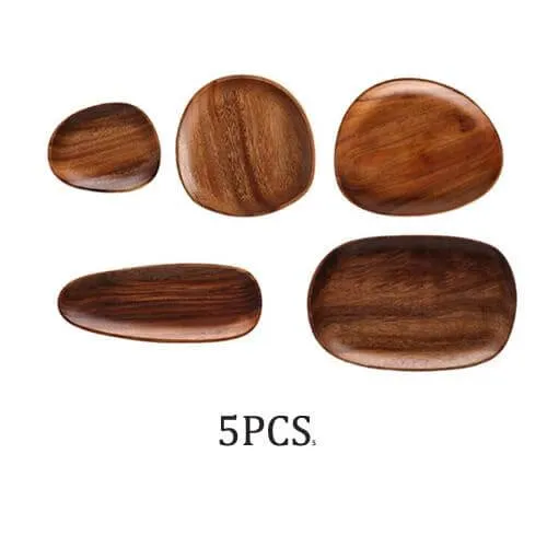 Irregular Natural Wood Plates