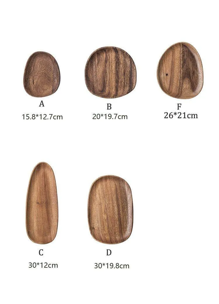 Irregular Natural Wood Plates