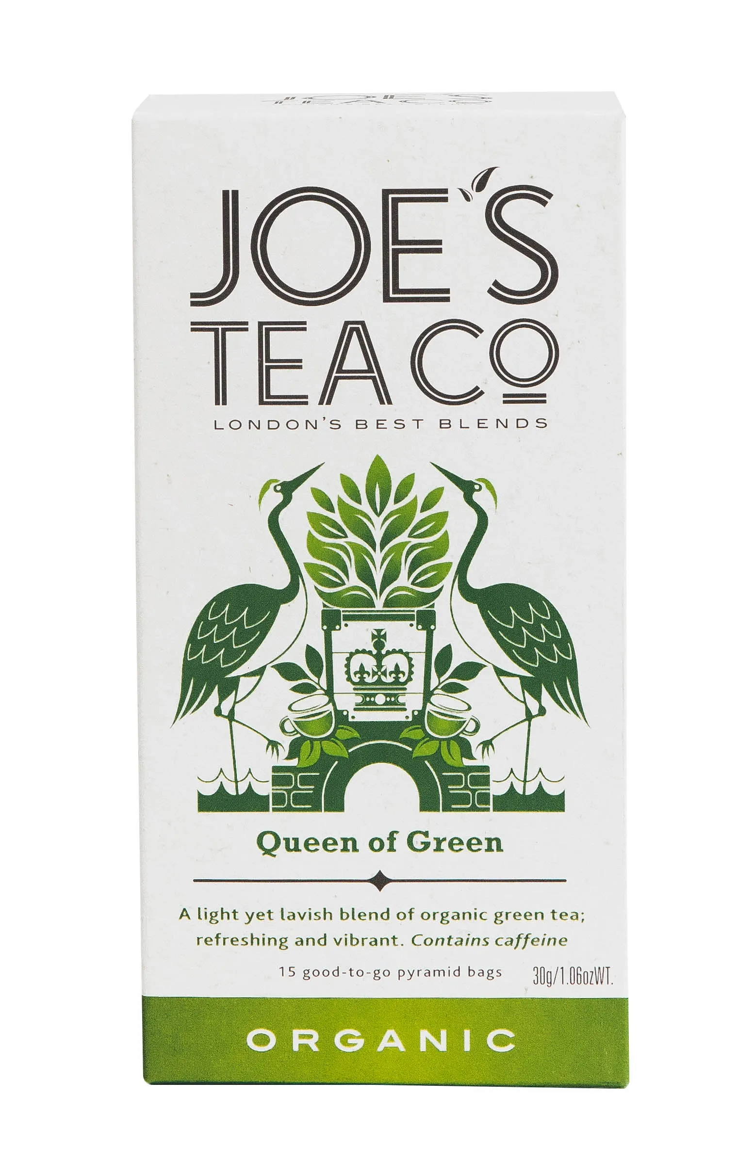 Joe's Tea Co. Queen of Green 15x Biodegradeable Pyramid Bags 15 bags