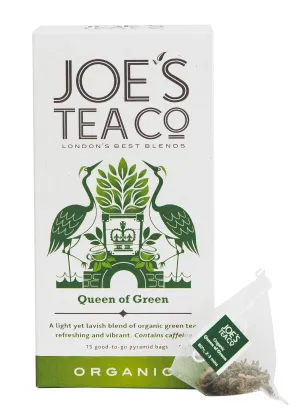 Joe's Tea Co. Queen of Green 15x Biodegradeable Pyramid Bags 15 bags