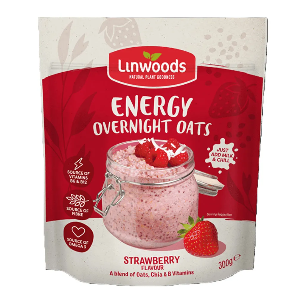 Linwoods Strawberry Energy Overnight Oats