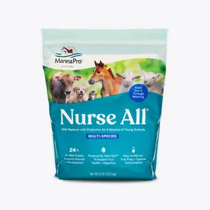 Manna Pro Nurse All® Multi-Species Milk Replacer with Probiotics (8 Lb)