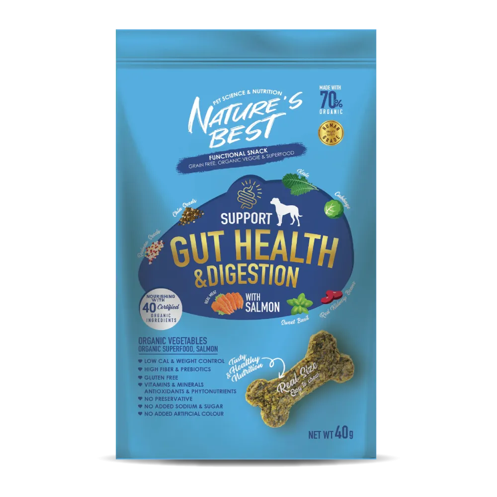 Nature's Best Dog Snack Support Gut Health & Digestion With Salmon 40g