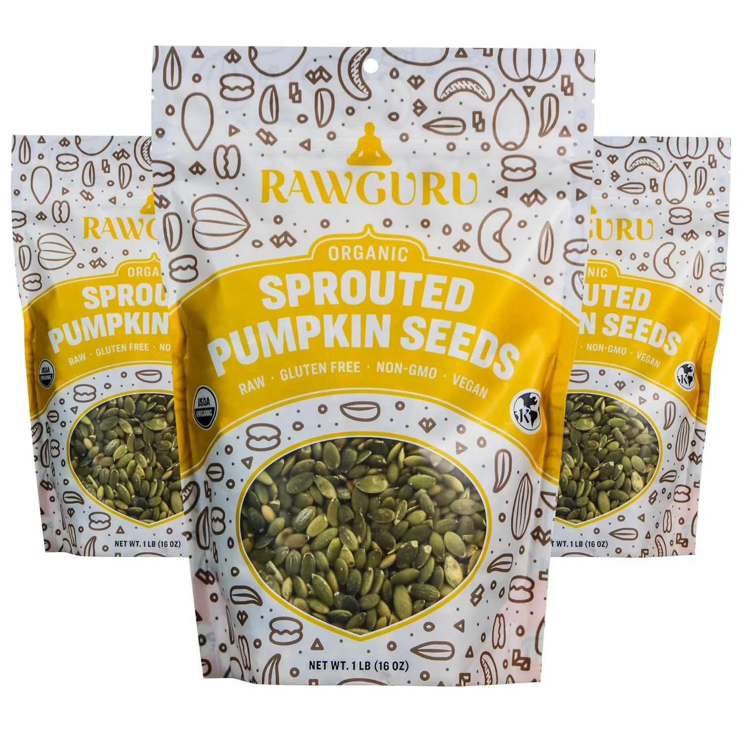 Organic Sprouted Pumpkin Seeds - 16 oz