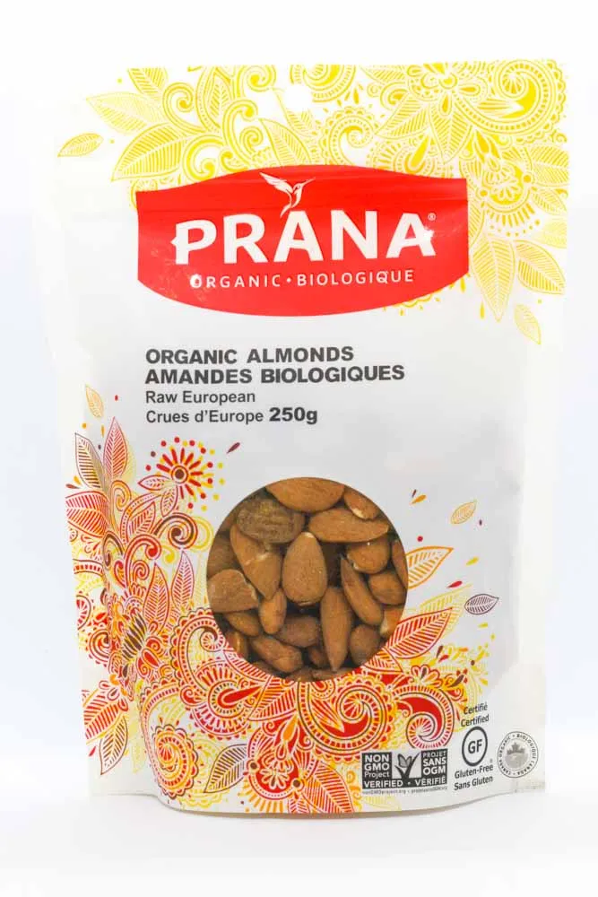 Prana Organic Almonds - Raw European (250g)