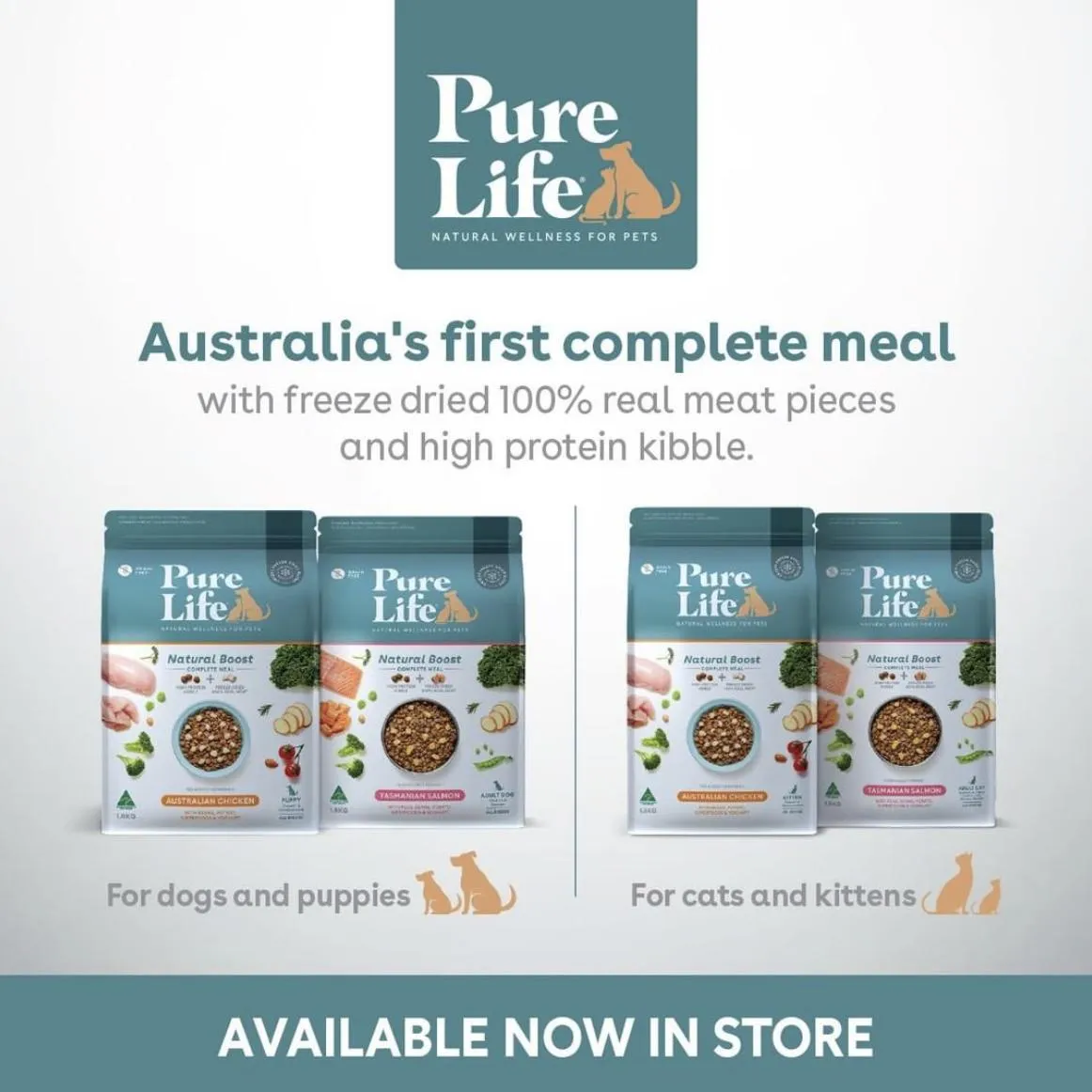 Pure Life Natural Boost Chicken Dry Cat Food 1.5kg