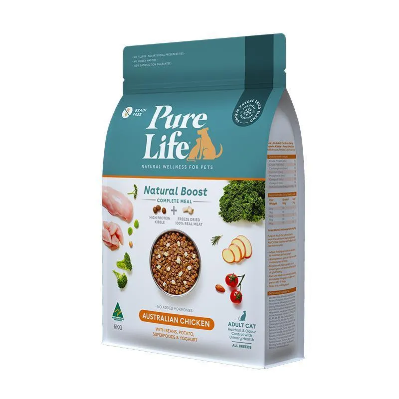 Pure Life Natural Boost Chicken Dry Cat Food 6kg