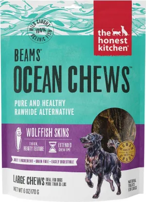 The Honest Kitchen BEAMS Grain Free Large Ocean Chews Wolffish Skin Dog Treats